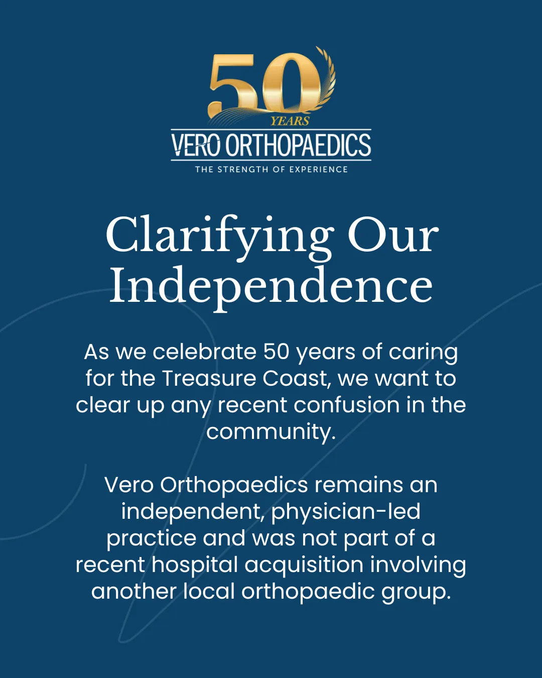 Clarifying our Independence